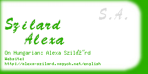 szilard alexa business card